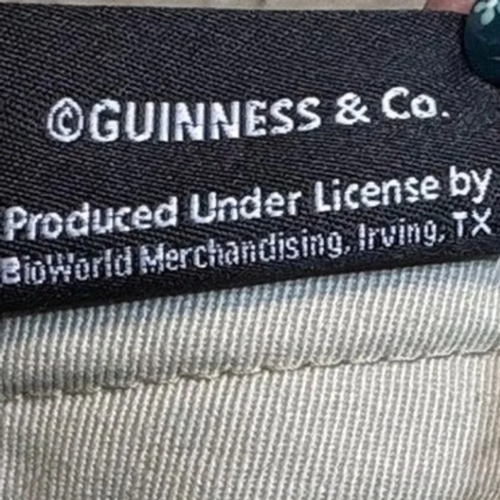Guinness Baseball Cap OSFM Black St James Gate Dublin Harp Snapback‎ Hat
